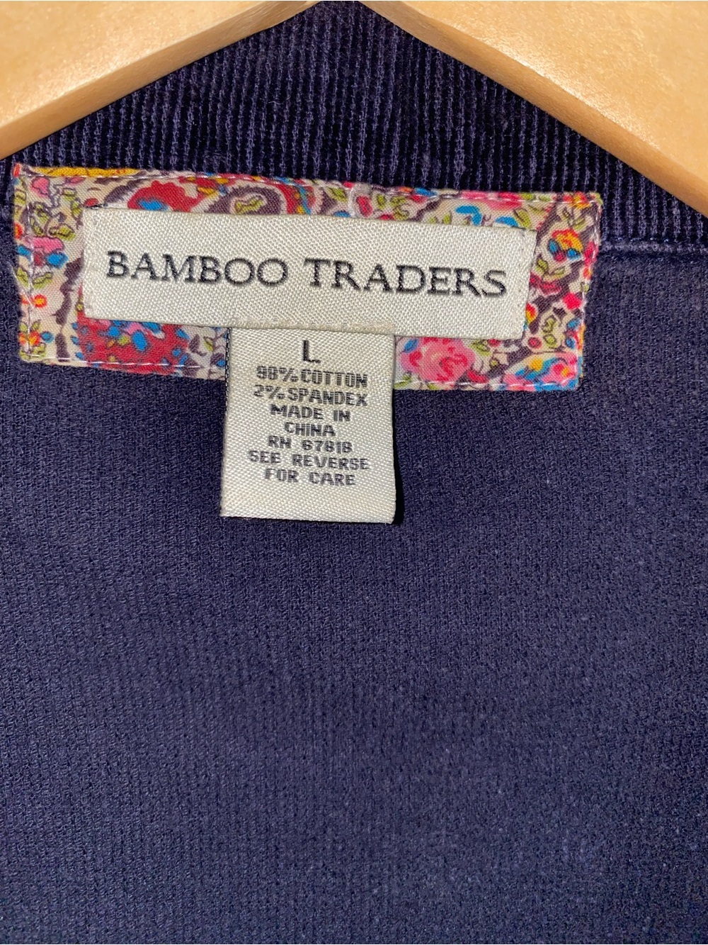 Bamboo Traders Women's Navy Corduroy Button Up Jacket Large - Picture 3 of 3